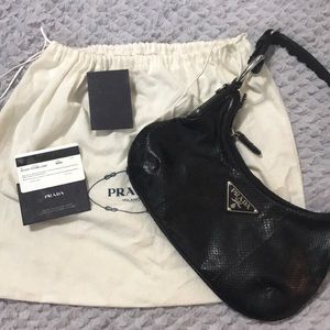 Prada Milano Vintage Python Hobo Bag
